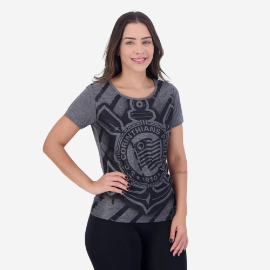 Camisa Corinthians Fio Tinto Shadow Feminina