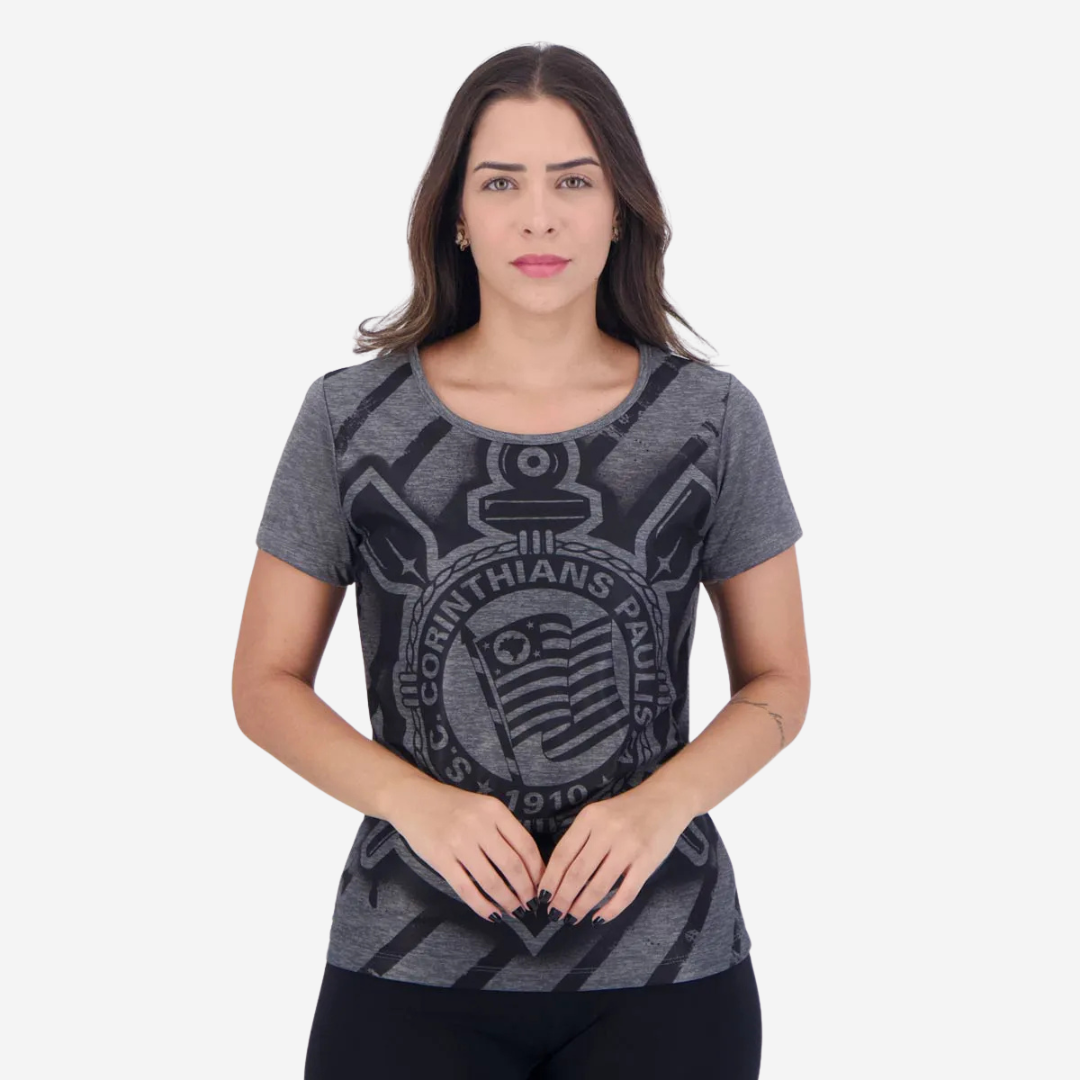 Camisa Corinthians Fio Tinto Shadow Feminina