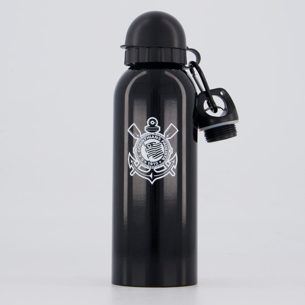 Garrafa Corinthians Metal Preta