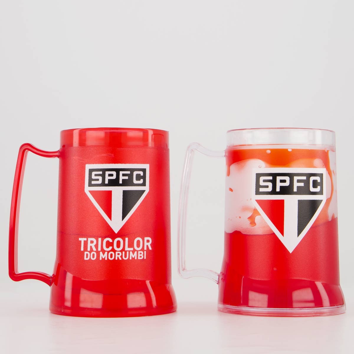 kit com 2 Canecas em Gel São Paulo Vermelha
