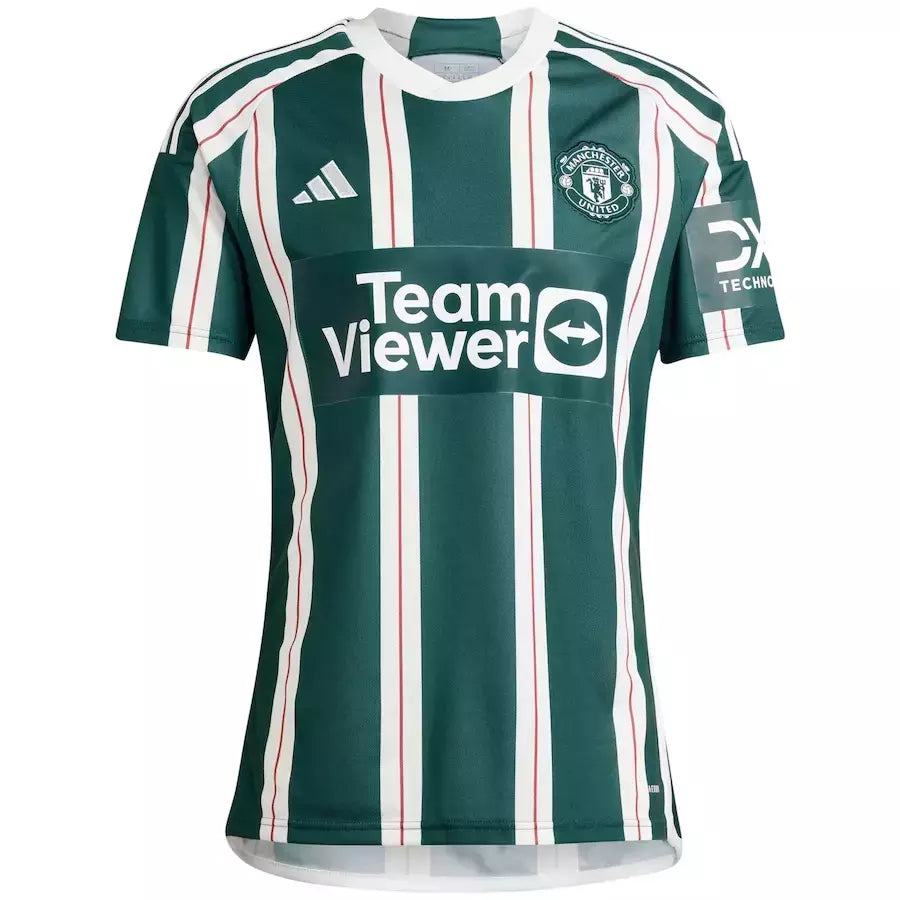 Camisa Manchester United 23/24 Away Adidas Torcedor - Verde e Branca