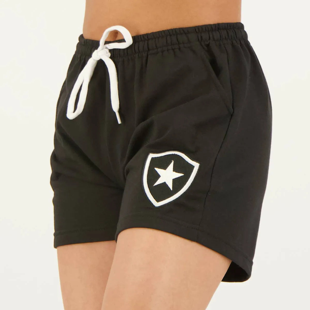 Shorts Moletom Botafogo Feminino Preto