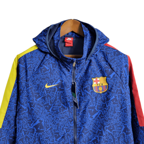 Jaqueta Corta-Vento Barcelona 23/24 Masculino Nike - Azul - Paixão no Manto