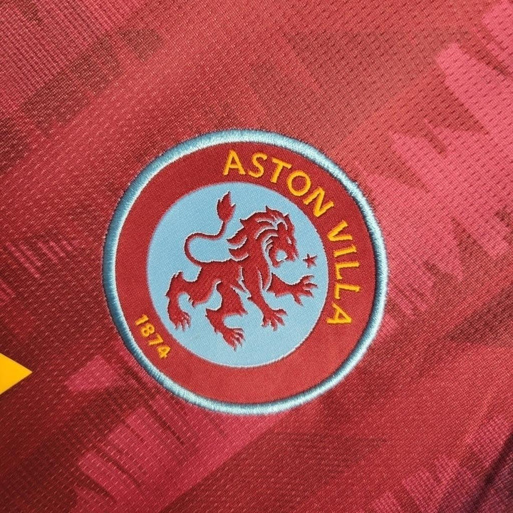 Camisa Aston Villa Home 23/24 - Torcedor Castore Masculina - Vinho - Paixão no Manto