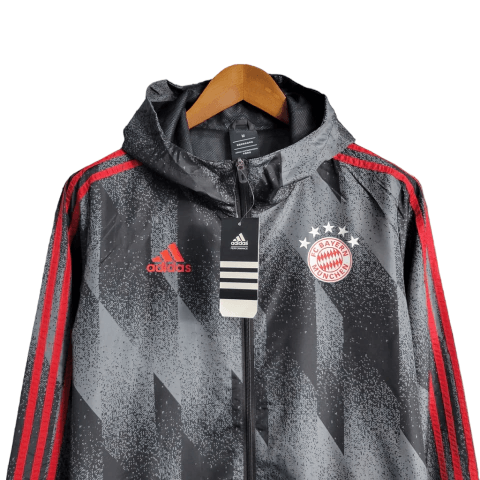 Jaqueta Corta-Vento Bayern de Munique 23/24 Masculino Adidas - Preto - Paixão no Manto