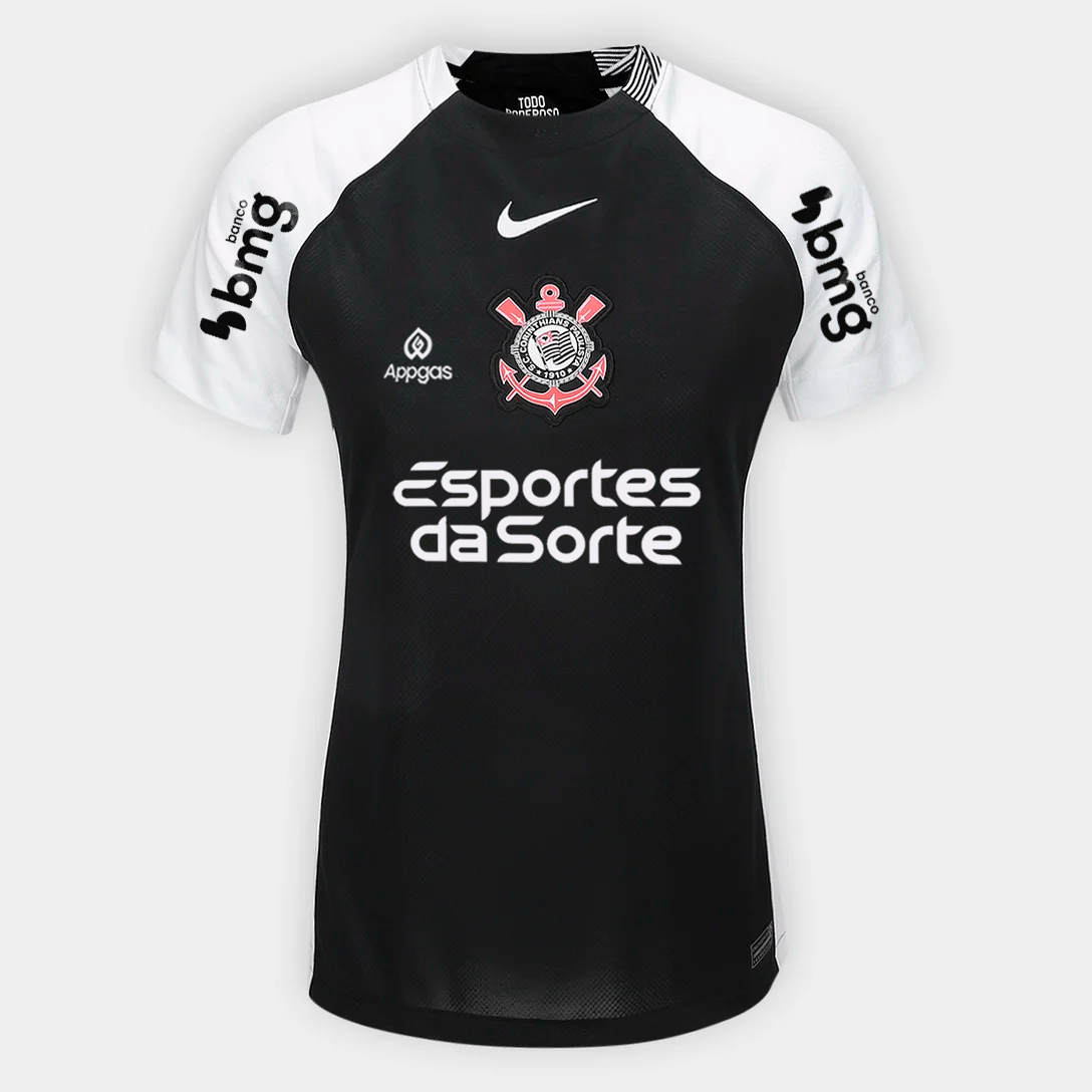 Camisa Feminina Nike Corinthians 2025/26 II com Patrocínios