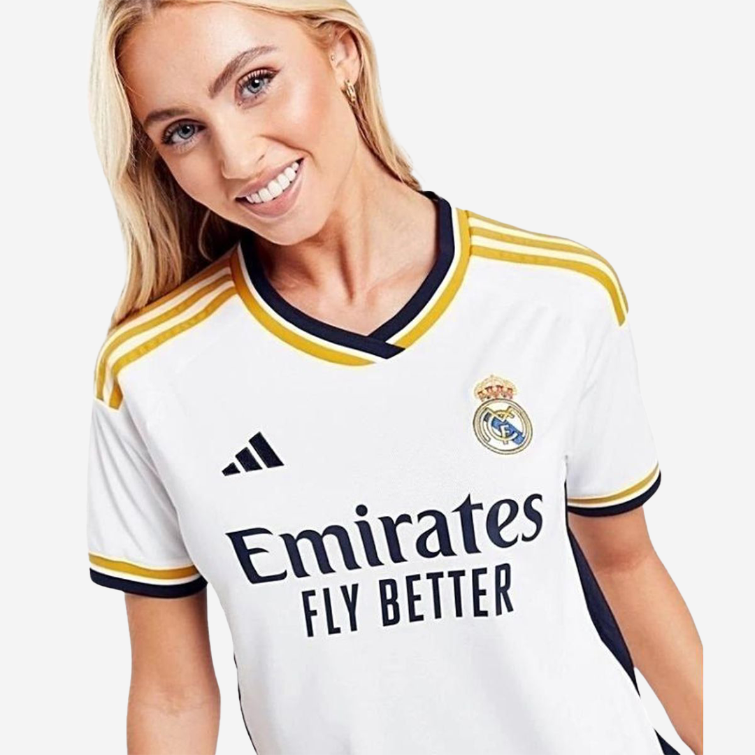 Camisa Feminina Real Madrid 23/24 Home Adidas Torcedor - Branca