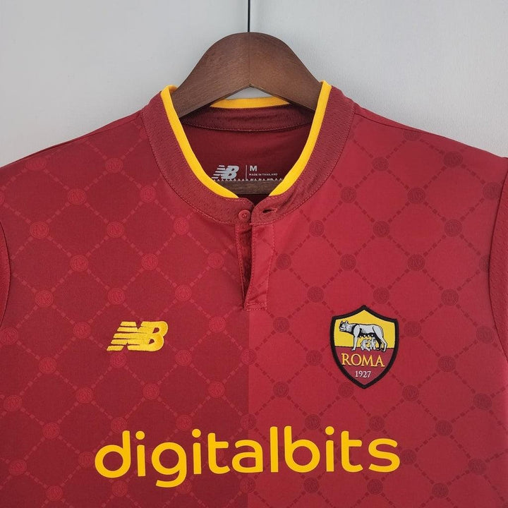 Camisa Roma Home 22/23 Torcedor New Balance Masculina - Vermelho - Paixão no Manto