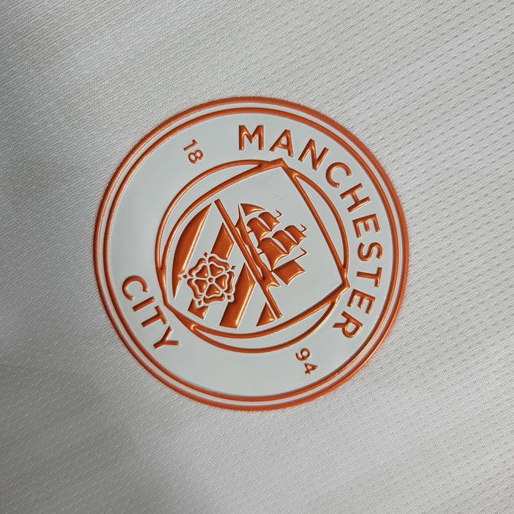 Camisa Manchester City Away 23/24 - Torcedor Puma Masculino - Off White - Paixão no Manto