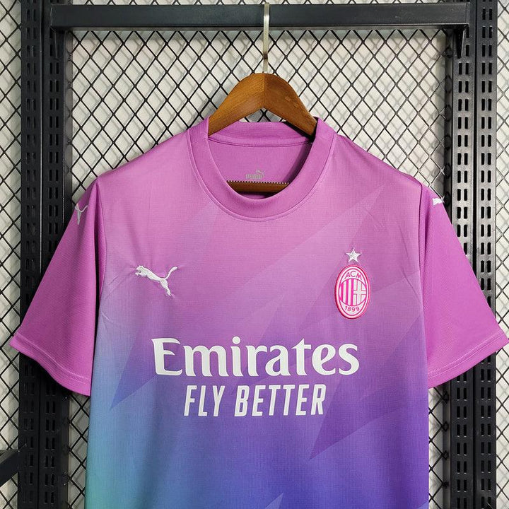 Camisa AC Milan Third 23/24 - Torcedor Puma Masculino - Roxo e Rosa - Paixão no Manto