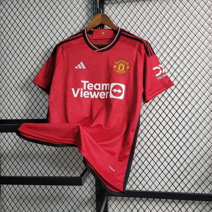 Camisa Manchester United Home 23/24 - Torcedor Adidas Masculina - Vermelho - Paixão no Manto