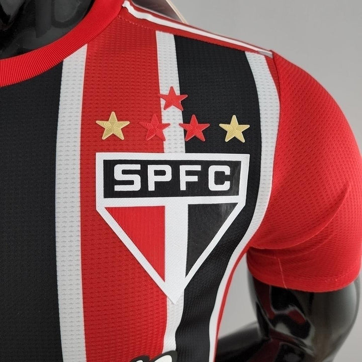 Camisa São Paulo II 22/23 Jogador Adidas Masculina - Vermelho, Preto e Branco - Paixão no Manto