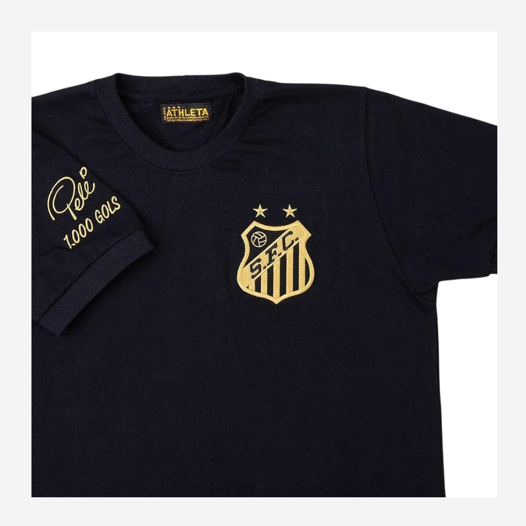 Camisa Santos Pelé 1000 Gols - Preta