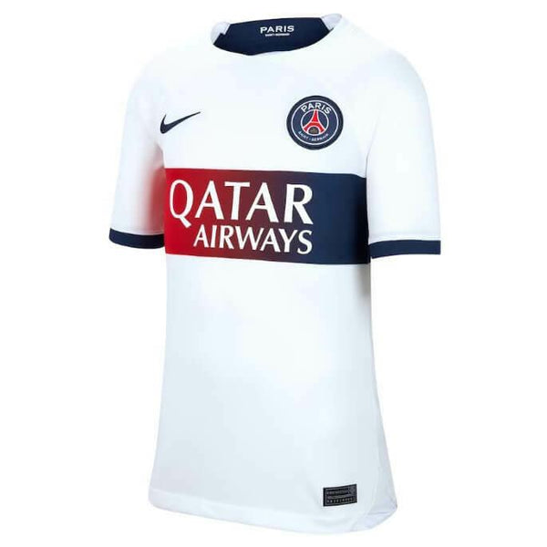 Camisa Paris Saint Germain (PSG) Away 23/24 Torcedor Nike Feminina - Branco - Paixão no Manto