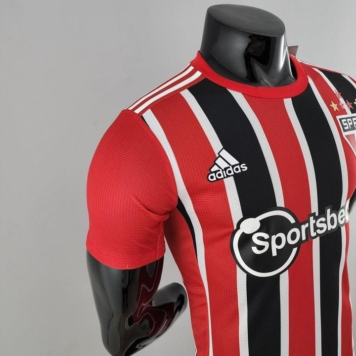 Camisa São Paulo II 22/23 Jogador Adidas Masculina - Vermelho, Preto e Branco - Paixão no Manto