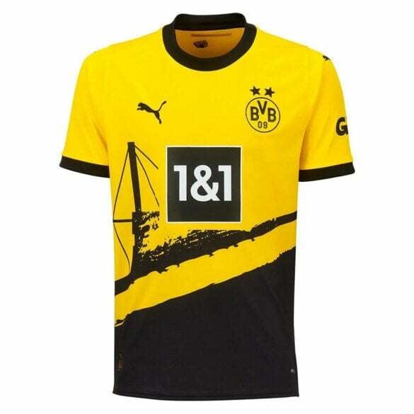 Camisa Borussia Dortmund Home 23/24 - Torcedor Puma Masculino - Amarelo - Paixão no Manto