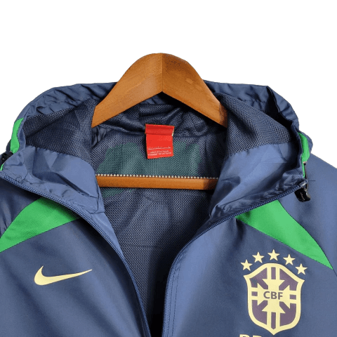 Jaqueta Corta-Vento Brasil 23/24 Masculino Nike - Azul - Paixão no Manto