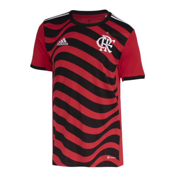 Camisa Flamengo III 22/23 Torcedor Adidas Masculina - Preto e Vermelho - Paixão no Manto