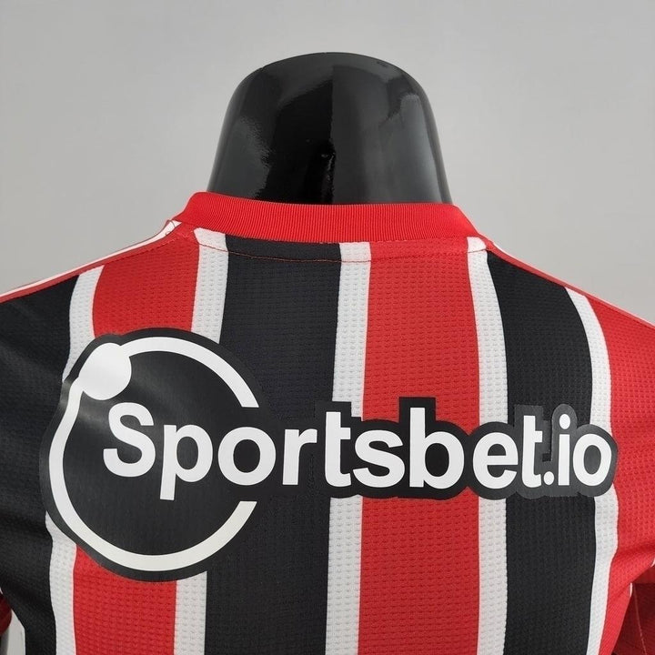 Camisa São Paulo II 22/23 Jogador Adidas Masculina - Vermelho, Preto e Branco - Paixão no Manto