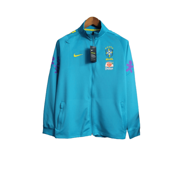 Jaqueta Corta-Vento Brasil 23/24 Masculino Nike - Azul - Todos patrociníos - Paixão no Manto