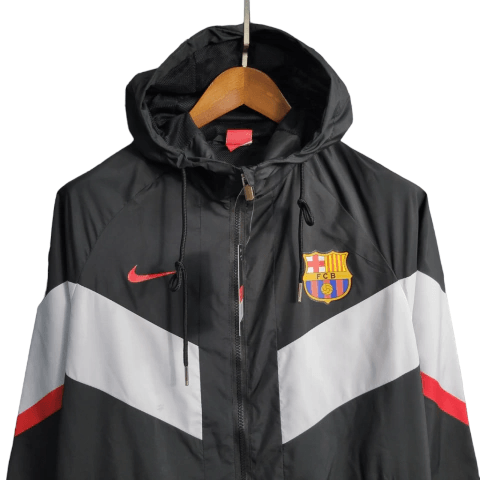 Jaqueta Corta-Vento Barcelona 23/24 Masculino Nike - Preto - Paixão no Manto