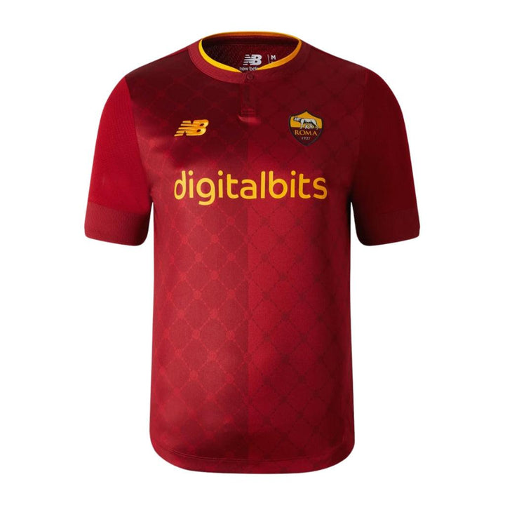 Camisa Roma Home 22/23 Torcedor New Balance Masculina - Vermelho - Paixão no Manto