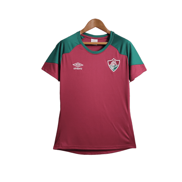 Camisa de Treino Fluminense 23/24- Umbro Feminino - Verde Vermelho - Paixão no Manto