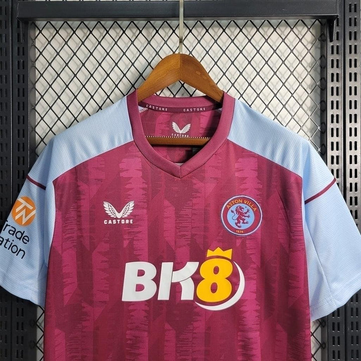 Camisa Aston Villa Home 23/24 - Torcedor Castore Masculina - Vinho - Paixão no Manto