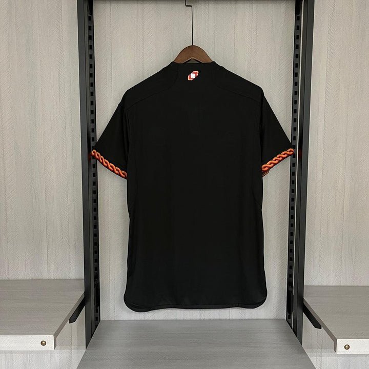 Camisa AS Roma Third 23/24 - Torcedor Adidas Masculino - Preto e Laranja - Paixão no Manto