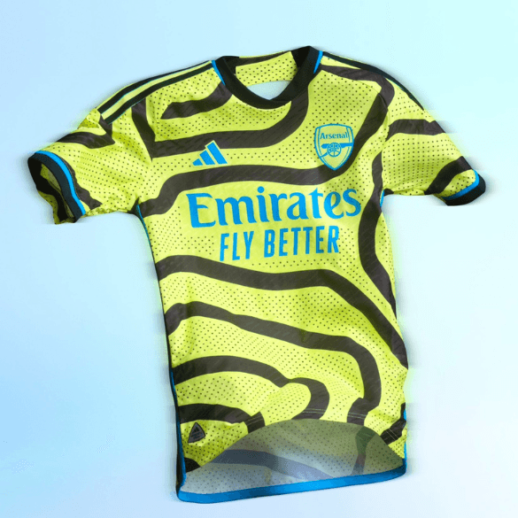 Camisa Arsenal Away 23/24 - Torcedor Adidas Masculino - Amarelo - Paixão no Manto