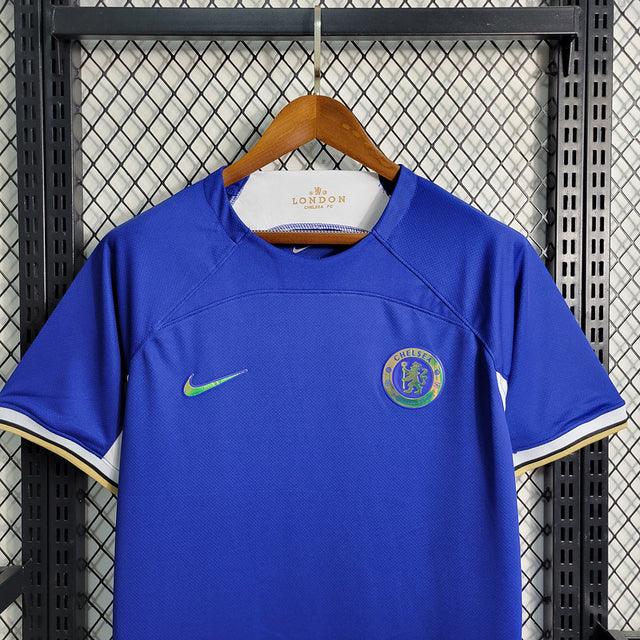 Camisa Holográfica Chelsea Home 23/24 - Torcedor Nike Masculino - Azul - Paixão no Manto