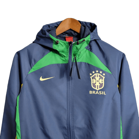 Jaqueta Corta-Vento Brasil 23/24 Masculino Nike - Azul - Paixão no Manto