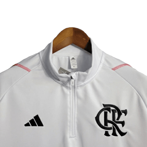 Camisa Flamengo Manga Longa 23/24 Torcedor Masculina - Branco - Paixão no Manto