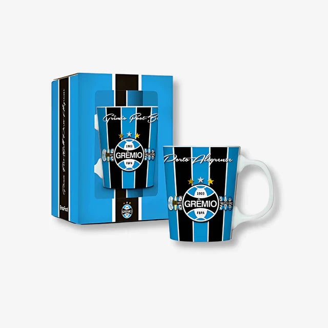 Caneca Porcelana Premium 260ML Grêmio Tricolor