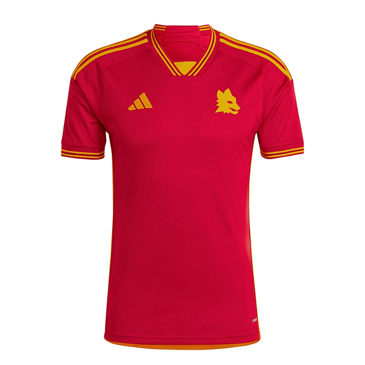 Camisa AS Roma Home 23/24 - Torcedor Adidas Masculino - Vermelho - Paixão no Manto