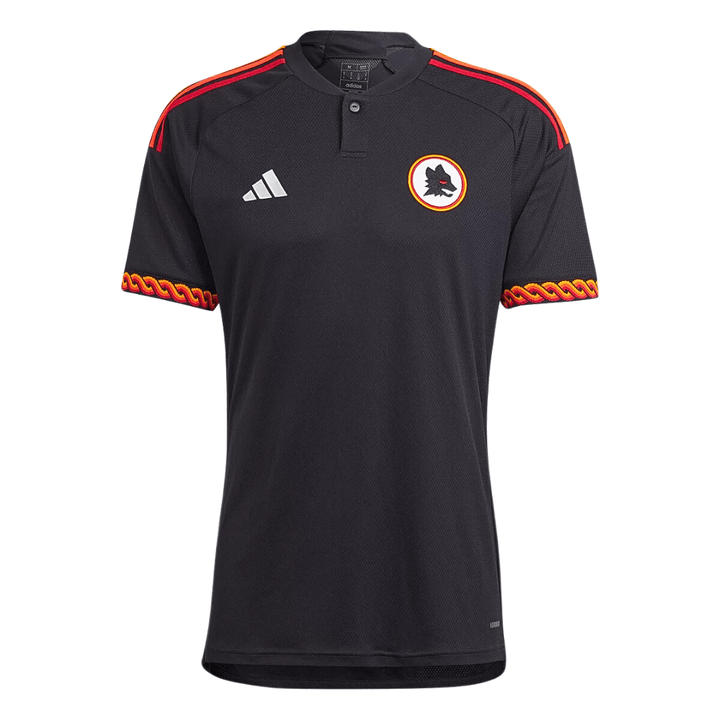 Camisa AS Roma Third 23/24 - Torcedor Adidas Masculino - Preto e Laranja - Paixão no Manto