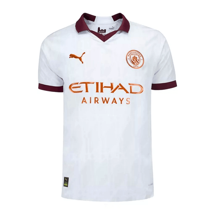 Camisa Manchester City Away 23/24 - Torcedor Puma Masculino - Off White - Paixão no Manto