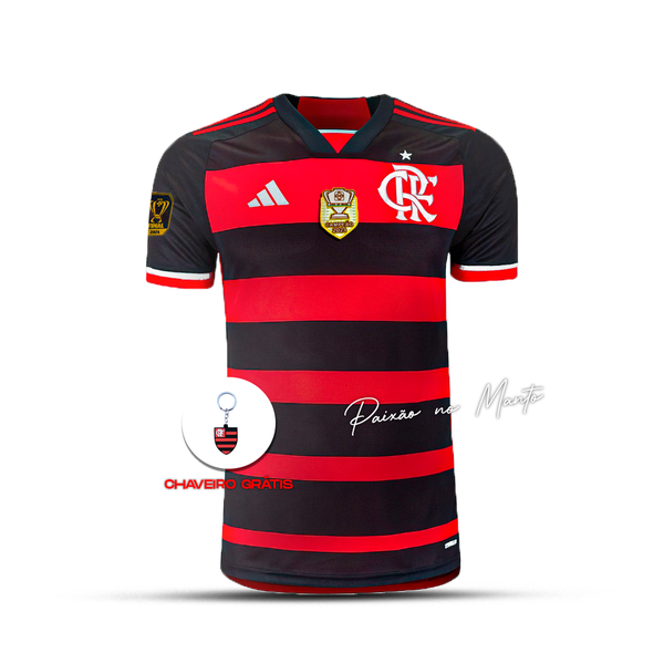 Camisa do Flamengo 2024/25 Home Final + Patch Campeão 2024 - Paixão no Manto