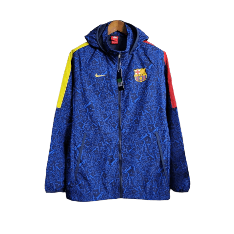 Jaqueta Corta-Vento Barcelona 23/24 Masculino Nike - Azul - Paixão no Manto