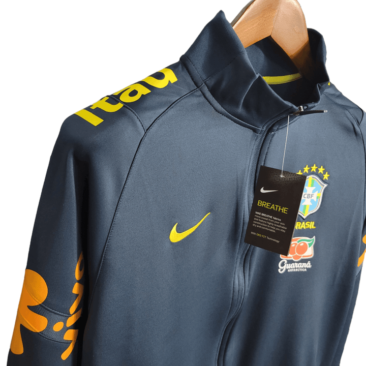 Jaqueta Corta-Vento Brasil 22/23 Masculino Nike - Azul Royal - Todos patrociníos - Paixão no Manto