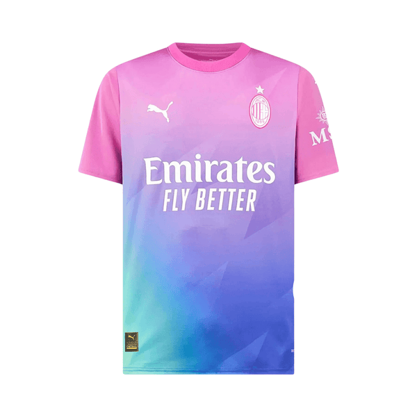 Camisa AC Milan Third 23/24 - Torcedor Puma Masculino - Roxo e Rosa - Paixão no Manto