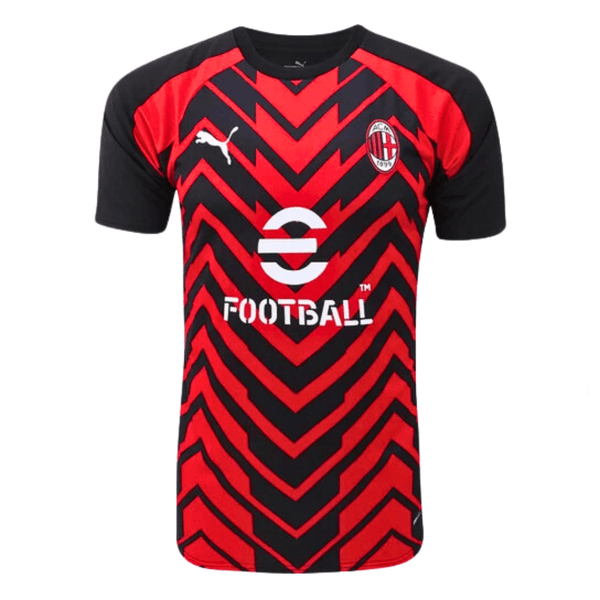 Camisa Milan Treino 23/24 - Torcedor Puma Masculina - Vermelho e Preto - Paixão no Manto