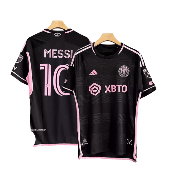 Camisa Inter Miami Away 23/24 - Versão Jogador Adidas Masculino - Messi #10 - Preto e Rosa - Paixão no Manto