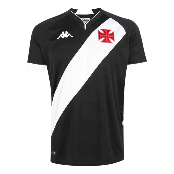 Camisa Kappa Vasco I 2022/2023 - Preta Faixa Branca - Paixão no Manto