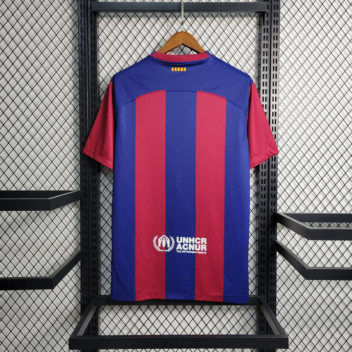 Camisa Barcelona I 23/24 - Torcedor Nike Masculina - Azul e Grená - Paixão no Manto