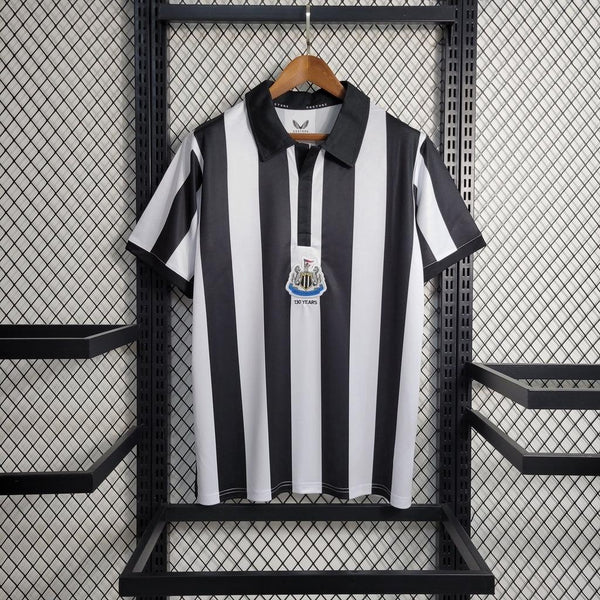 Camisa Newcastle 130 Anos 23/24 Torcedor Masculina - Branco e Preto - Paixão no Manto