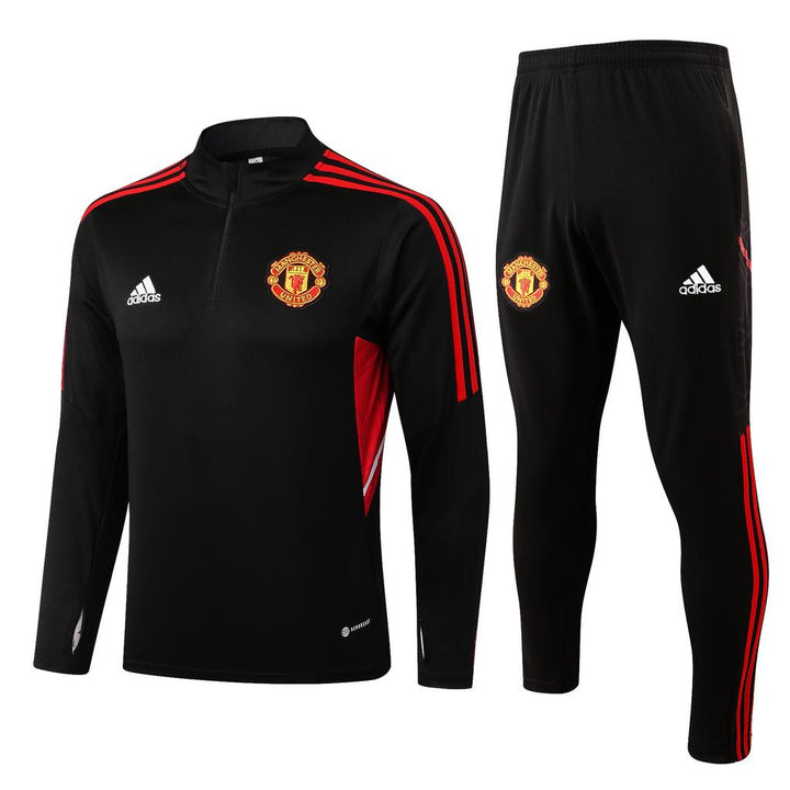 Conjunto Manchester United 23/24 Masculino Adidas - Preto - Paixão no Manto