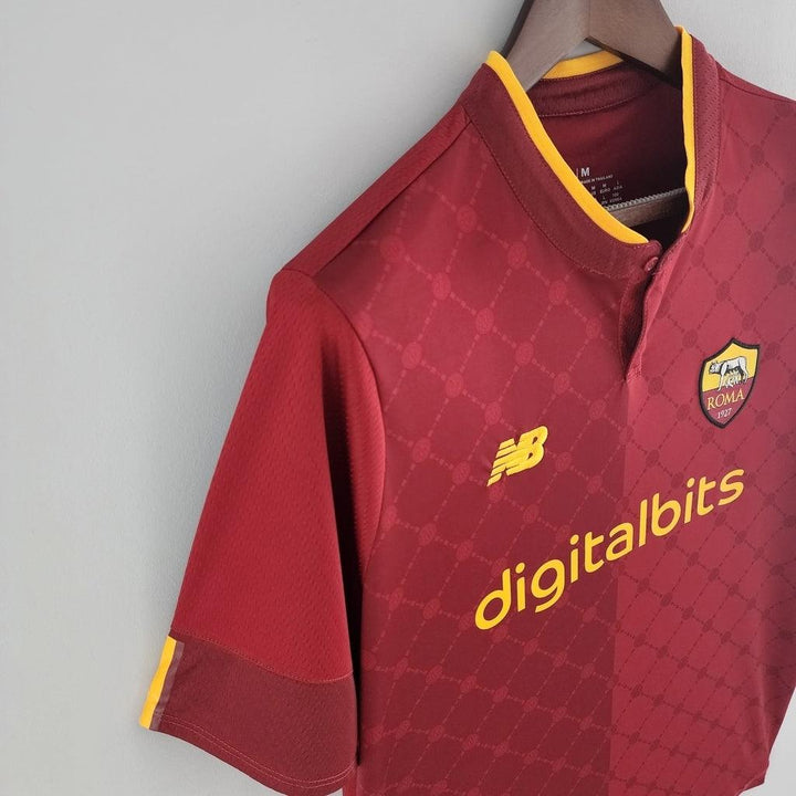 Camisa Roma Home 22/23 Torcedor New Balance Masculina - Vermelho - Paixão no Manto