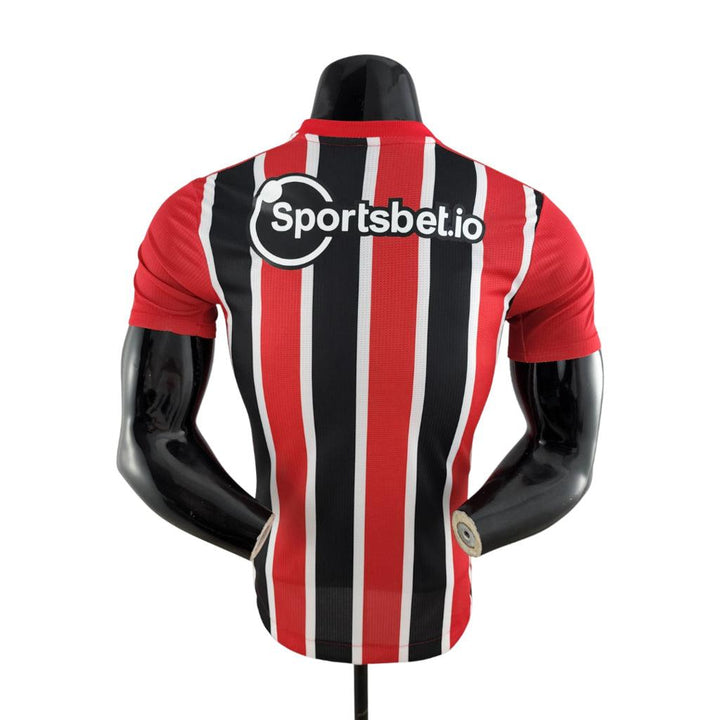 Camisa São Paulo II 22/23 Jogador Adidas Masculina - Vermelho, Preto e Branco - Paixão no Manto