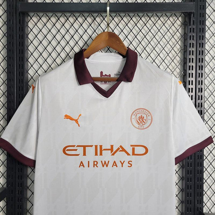 Camisa Manchester City Away 23/24 - Torcedor Puma Masculino - Off White - Paixão no Manto